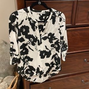 Black and white blouse